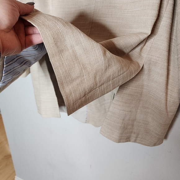 Joseph Abboud cotton 2-button beige blazer.  Men's size 3X - Picture 7 of 16